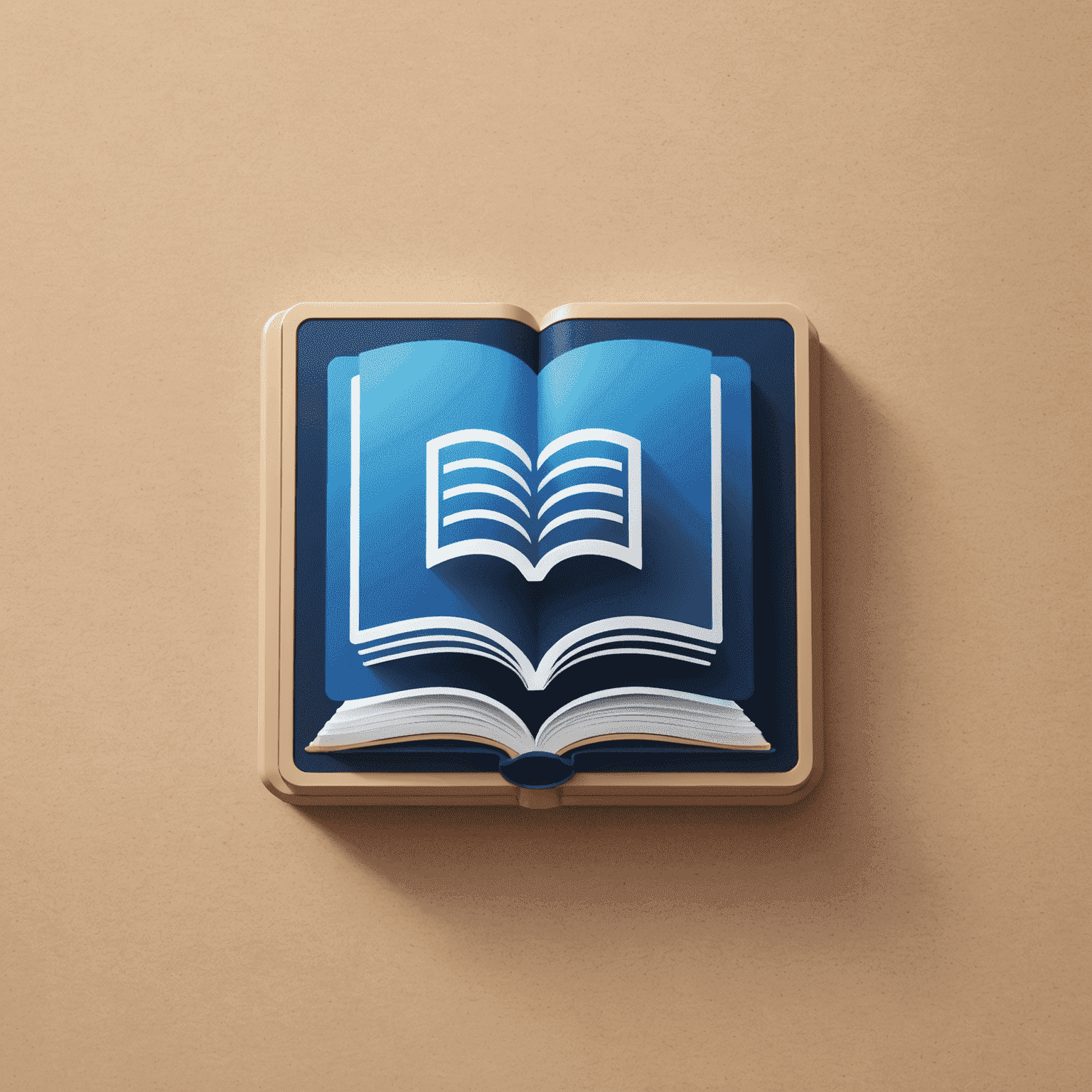 Calibluu logo featuring an electronic book icon