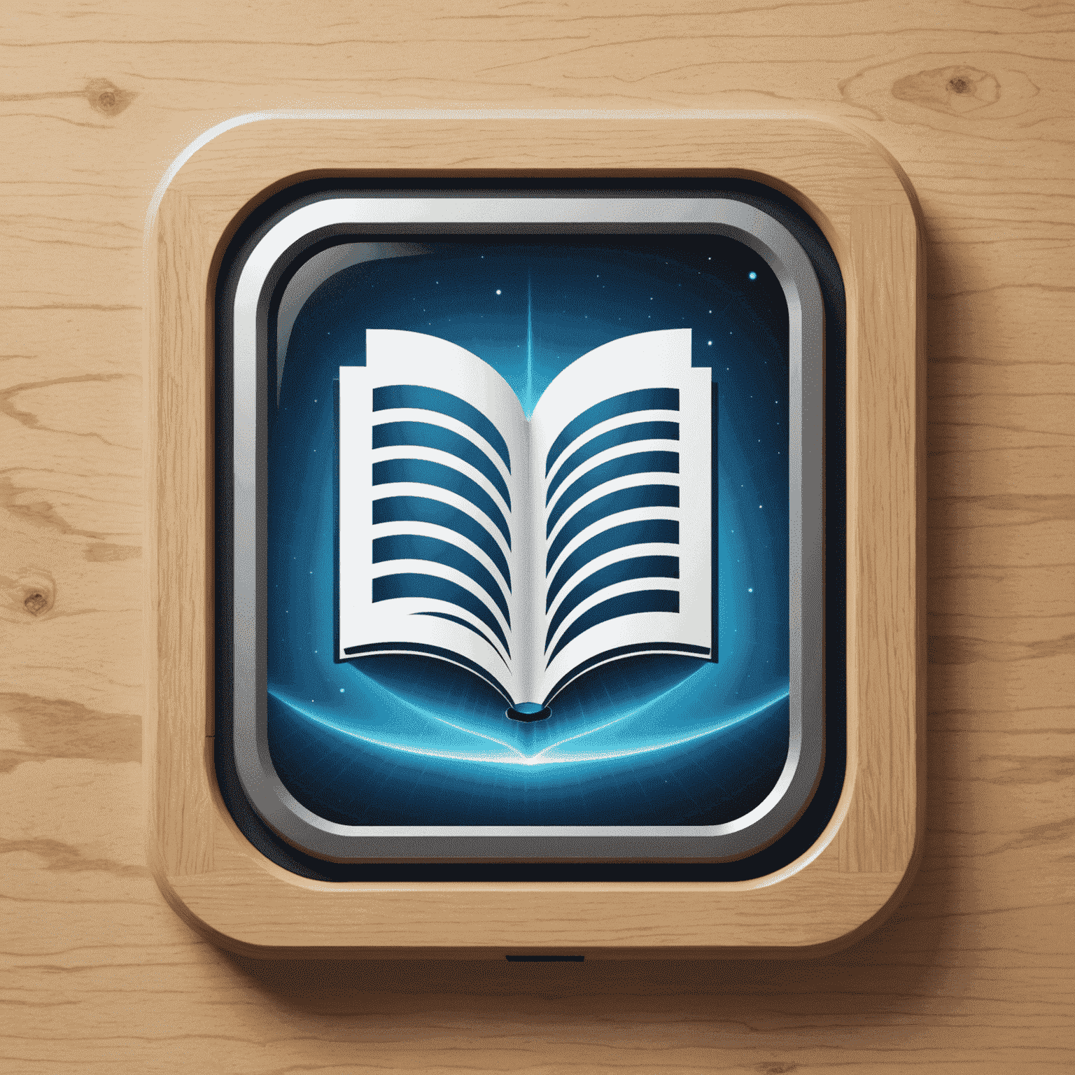Calibluu logo featuring an electronic book icon